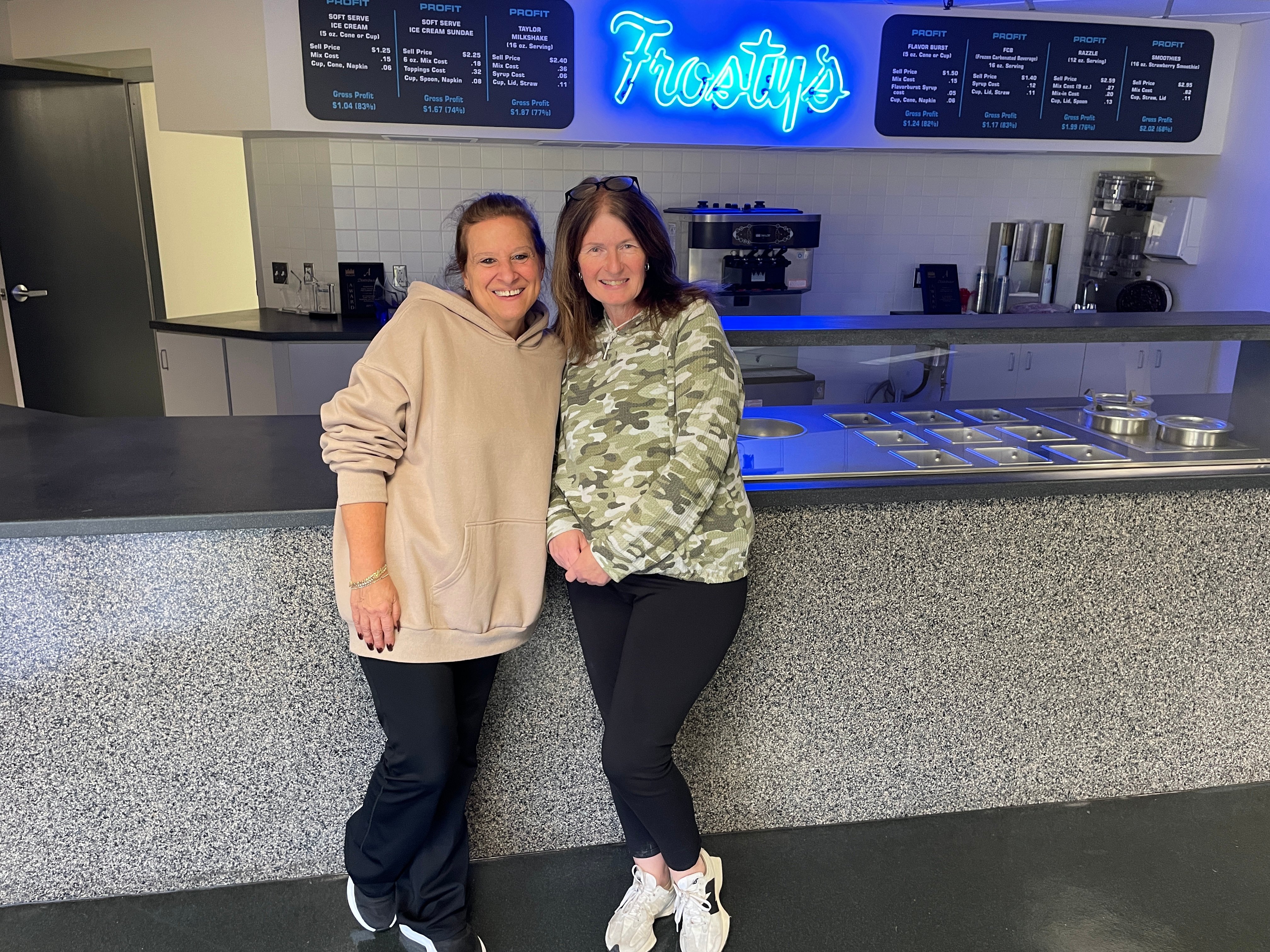 Jen & Lisa in front of Frostys